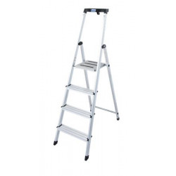 Állólétra, 4 lépcsőfokos, alumínium, KRAUSE "Safety" Állólétra, 4 lépcsőfokos, alumínium, KRAUSE "Safety"