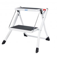 Fellépő, összecsukható, 2 lépcsőfokos, acél, KRAUSE "Picoly"