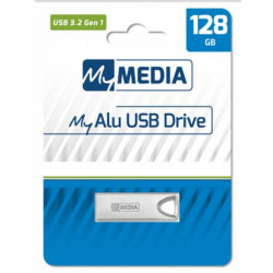 Pendrive, 128GB, USB 3.2 Gen1, alumínium ház, MYMEDIA "Alu" (by VERBATIM)