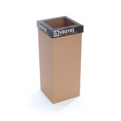 Szelektív hulladékgyűjtő, újrahasznosított, 60 l, RECOBIN "Office", fekete Szelektív hulladékgyűjtő, újrahasznosított, 60 l, RECOBIN "Office", fekete