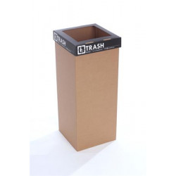 Szelektív hulladékgyűjtő, újrahasznosított, angol felirat, 60 l, RECOBIN "Office", fekete Szelektív hulladékgyűjtő, újrahasznosított, angol felirat, 60 l, RECOBIN "Office", fekete