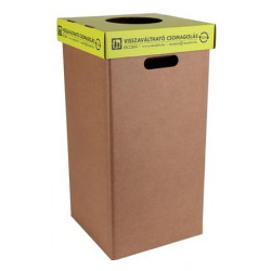 Szelektív hulladékgyűjtő, betétdíjas palackoknak, újrahasznosított, 50 l, RECOBIN "Office"