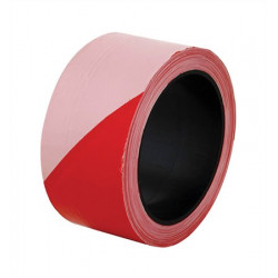 Jelzőszalag, 50 mm x 100 m, piros-fehér Jelzőszalag, 50 mm x 100 m, piros-fehér