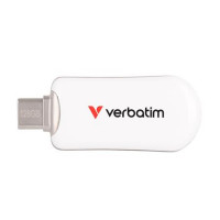 Pendrive, 128GB, USB-C 3.2 Gen1, VERBATIM "Plectra", fehér Pendrive, 128GB, USB-C 3.2 Gen1, VERBATIM "Plectra", fehér