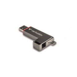 Pendrive, 256GB, USB-A/C 3.2 Gen1, VERBATIM "Dual QuickStick", fekete