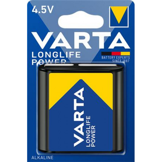 Elem, 3LR12 lapos elem, 4,5 V, 1 db, VARTA "Longlife Power"