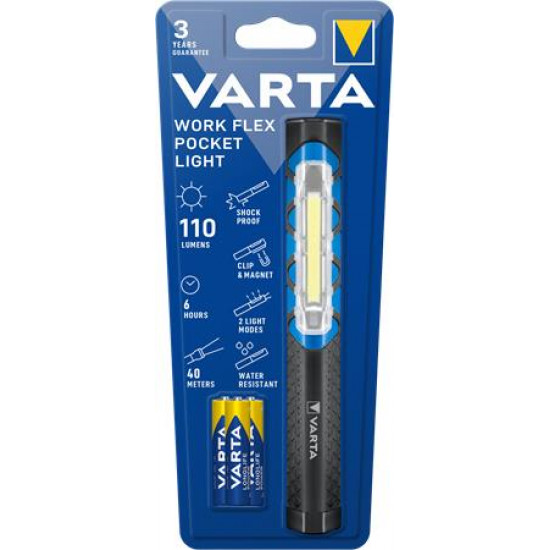 Elemlámpa, LED, 3xAAA, VARTA "Work flex"