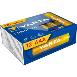 Elem, AAA mikro, 12 db, műanyagmentes, VARTA "Longlife" Elem, AAA mikro, 12 db, műanyagmentes, VARTA "Longlife"