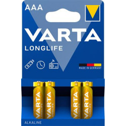 Elem, AAA mikro, 4 db, VARTA "Longlife" Elem, AAA mikro, 4 db, VARTA "Longlife"