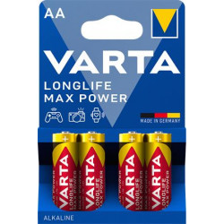 Elem, AA ceruza, 4 db, VARTA "Longlife Max Power" Elem, AA ceruza, 4 db, VARTA "Longlife Max Power"