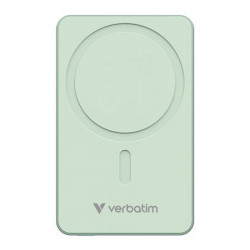 Power bank, külső akkumulátor, vezeték nélküli, 10.000mAh, VERBATIM "Charge n Go Essentials", zöld