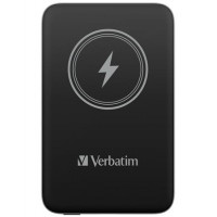 Hordozható akkumulátor, vezeték nélküli töltés, 10000 mAh, VERBATIM "MCP-10, fekete Hordozható akkumulátor, vezeték nélküli töltés, 10000 mAh, VERBATIM "MCP-10, fekete