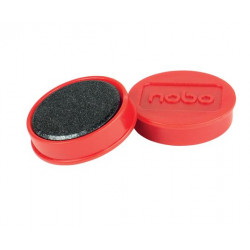 Korong mágnes, fehértáblához, 30 mm, 4 db, NOBO, piros Korong mágnes, fehértáblához, 30 mm, 4 db, NOBO, piros