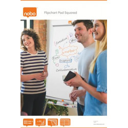 Flipchart papír, kockás, 650X955mm, 20 lap, NOBO