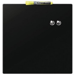 Üzenőtábla, mágneses, írható, fekete, 36x36 cm, REXEL