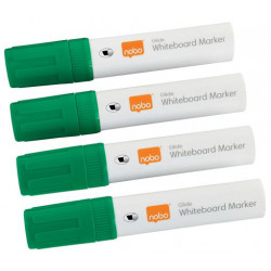 Táblamarker, vágott hegyű, 10 mm, NOBO "Glide", zöld
