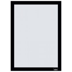 Posztertábla, fali, A4 méret, műanyag keret, 2 db, NOBO, fekete