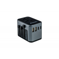 Utazó adapter, univerzális, USB-A(QC 3.0)/USB-C(PD30W)2xUSB, VERBATIM "UTA-03" Utazó adapter, univerzális, USB-A(QC 3.0)/USB-C(PD30W)2xUSB, VERBATIM "UTA-03"
