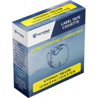 Feliratozógép szalag, 12 mm x 4 m, VICTORIA TECHNOLOGY, sárga Feliratozógép szalag, 12 mm x 4 m, VICTORIA TECHNOLOGY, sárga