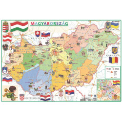 Könyökalátét, kétoldalas, A3, STIEFEL "Gyerek Mo. közigazgatása /Mo. domborzata" Könyökalátét, kétoldalas, A3, STIEFEL "Gyerek Mo. közigazgatása /Mo. domborzata"