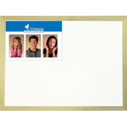 Fehértábla, nem mágneses, 30x40 cm, fa keret, VICTORIA