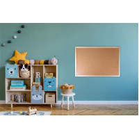 Parafatábla, kétoldalas, 60x90 cm, fa keret, VICTORIA Parafatábla, kétoldalas, 60x90 cm, fa keret, VICTORIA