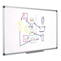 Fehértábla, mágneses, zománcozott, 60x90 cm, alumínium keret, VICTORIA Fehértábla, mágneses, zománcozott, 60x90 cm, alumínium keret, VICTORIA