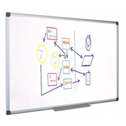 Fehértábla, mágneses, zománcozott, 60x90 cm, alumínium keret, VICTORIA Fehértábla, mágneses, zománcozott, 60x90 cm, alumínium keret, VICTORIA