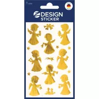 Ablakmatrica, 2 ív, 76x120 mm, AVERY ZWECKFORM, "Z-Desing No.52393", arany angyalkák Ablakmatrica, 2 ív, 76x120 mm, AVERY ZWECKFORM, "Z-Desing No.52393", arany angyalkák
