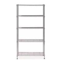 Polcrendszer, fém, 5 polc, 200x90x35 cm, ALBA Polcrendszer, fém, 5 polc, 200x90x35 cm, ALBA