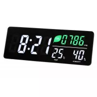 Időjárás állomás, LED kijelzővel, falra szerelhető, ALBA, fekete Időjárás állomás, LED kijelzővel, falra szerelhető, ALBA, fekete