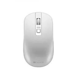 Egér, vezeték nélküli,  optikai, USB, újratölthető, CANYON "MW-18", fehér
