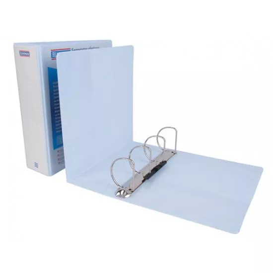 Gyűrűs könyv, panorámás, 4 gyűrű, D alakú, 80 mm, A4, PP, DONAU, fehér Gyűrűs könyv, panorámás, 4 gyűrű, D alakú, 80 mm, A4, PP, DONAU, fehér