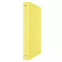 Gyűrűs könyv, 4 gyűrű, 35 mm, A4, PP/karton, DONAU, citromsárga