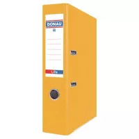 Iratrendező, 75 mm, A4, PP/karton, élvédő sínnel, DONAU "Life", neon sárga Iratrendező, 75 mm, A4, PP/karton, élvédő sínnel, DONAU "Life", neon sárga