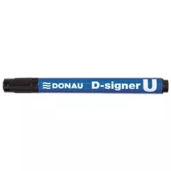 Alkoholos marker, 2-4 mm, kúpos, DONAU "D-signer U", fekete
