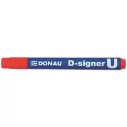 Alkoholos marker, 2-4 mm, kúpos, DONAU "D-signer U", piros