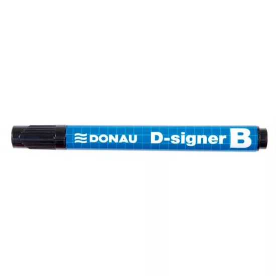 Táblamarker, 2-4 mm, kúpos, DONAU "D-signer B"", fekete