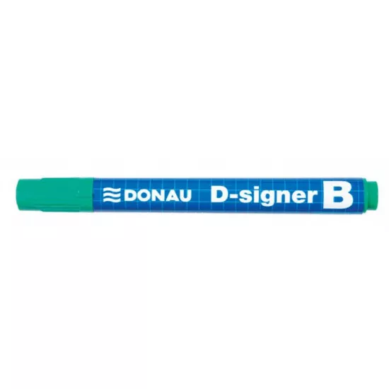Táblamarker, 2-4 mm, kúpos, DONAU "D-signer B", zöld