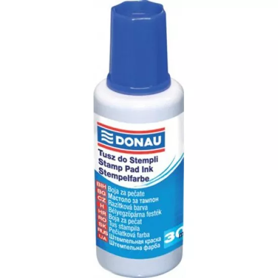 Bélyegzőfesték, 30 ml, DONAU, kék