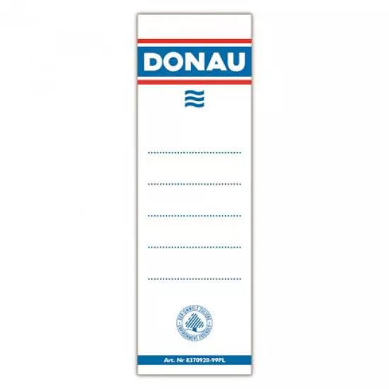 Cserecímke, iratrendezőhöz, kétoldalas, 48x153 mm, DONAU, fehér