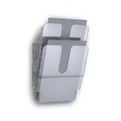 Prospektustartó, fali, álló, A4, DURABLE "FLEXIPLUS 2", átlátszó