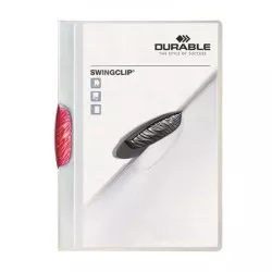 Gyorsfűző, klipes, A4, DURABLE "Swingclip® 30", rózsaszín