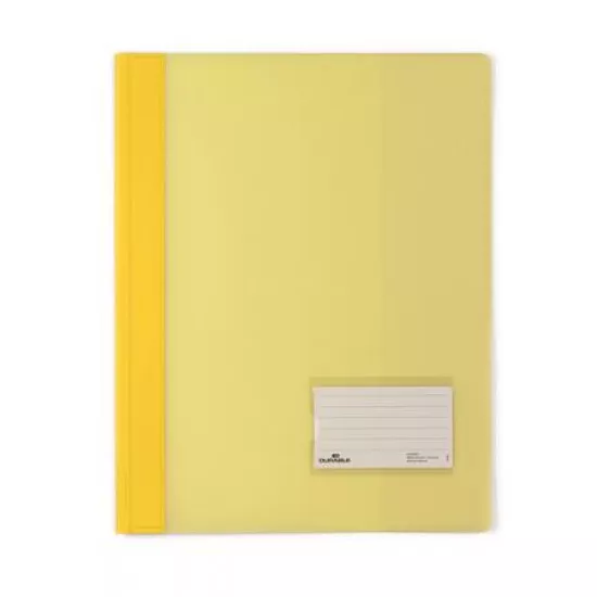 Gyorsfűző, A4, extra erős, széles, DURABLE, sárga