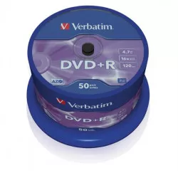 DVD+R lemez, AZO, 4,7GB, 16x, 50 db, hengeren, VERBATIM