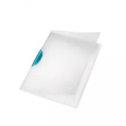 Gyorsfűző, klipes, PP, A4, LEITZ "ColorClip Magic", világoskék