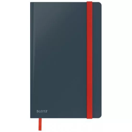 Beíró, A5, kockás, 80 lap, keményfedeles, LEITZ "Cosy Soft Touch", bársonyszürke