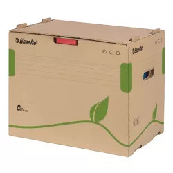 Archiválókonténer, újrahasznosított karton, iratrendezőnek, ESSELTE "Eco", barna