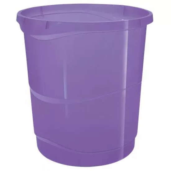 Papírkosár, 14 liter, ESSELTE "Colour`Breeze", áttetsző levendula