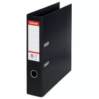 Iratrendező, 75 mm, A4, PP, élvédő sínnel, ESSELTE "Standard", Vivida fekete